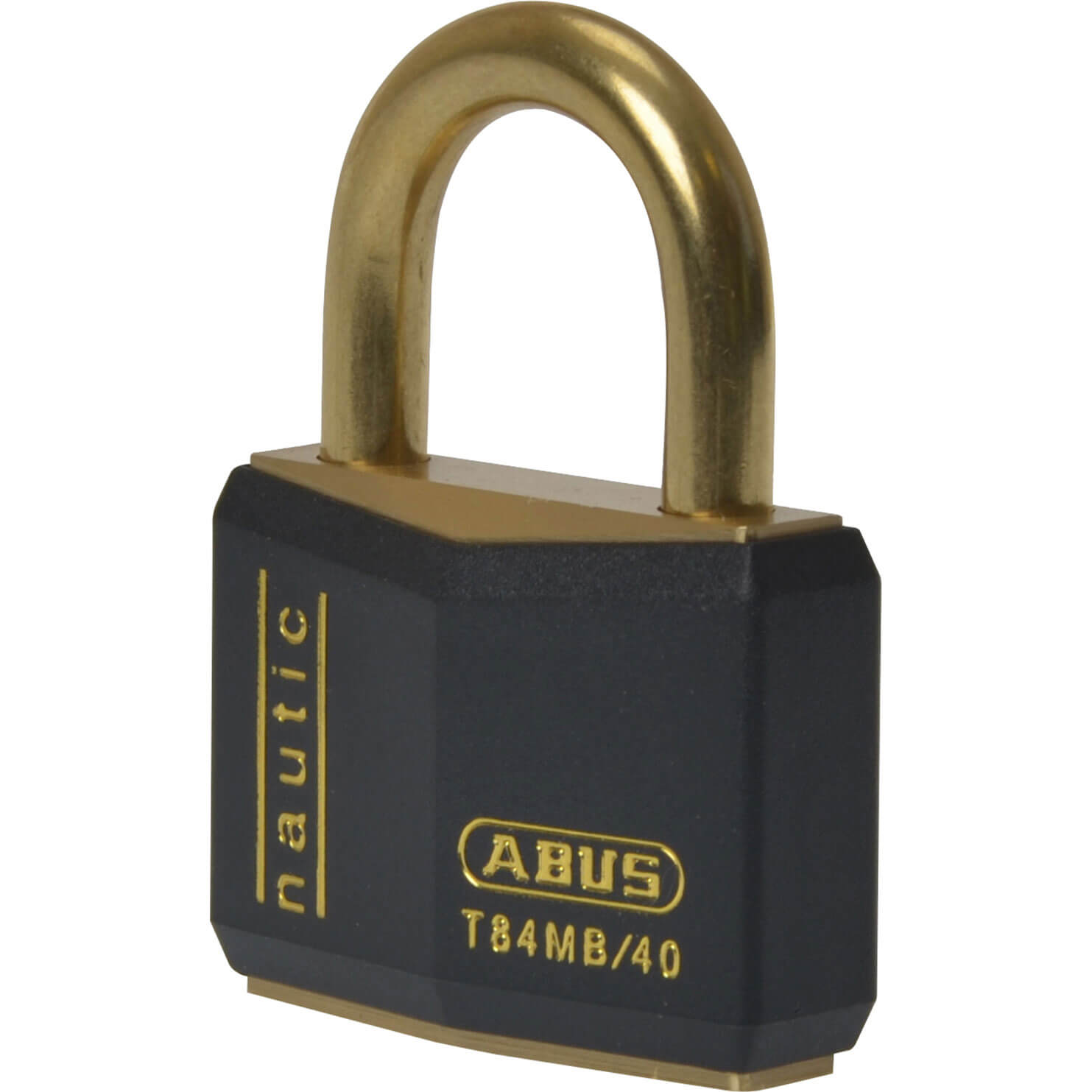 Image of Abus Black T84 Inox Series Brass Padlock 40mm Standard