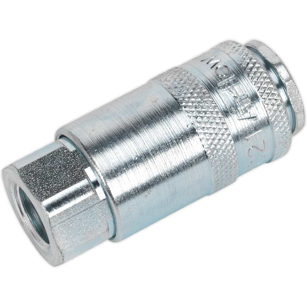Sealey PCL Air Line Coupling BSP Female Thread 1/4" BSP Pack of 50