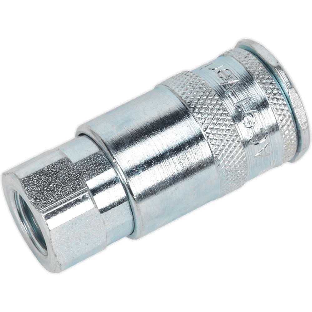 Sealey Air Line Coupling BSP Female Thread 1/4" BSP Pack of 50