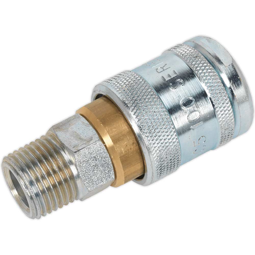 Sealey AC23 PCL100 Coupling Body Male 1/2" BSP Pack of 1