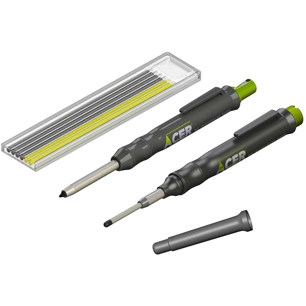 Image of Acer Marking Kit - Deep Hole Marker Pen, Pencil and Lead Set
