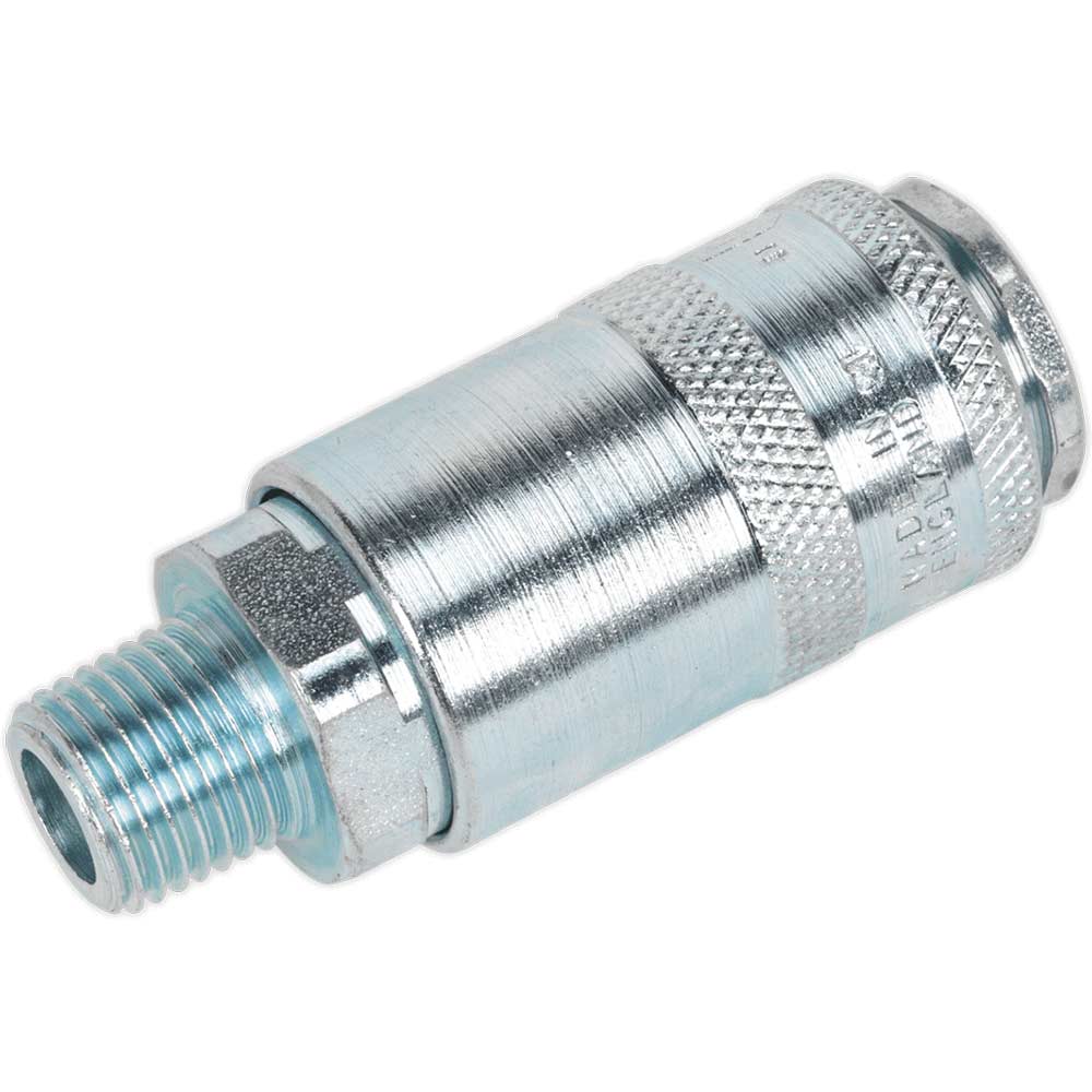 Sealey PCL Air Line Coupling BSPT Male Thread 1/4" BSPT Pack of 5