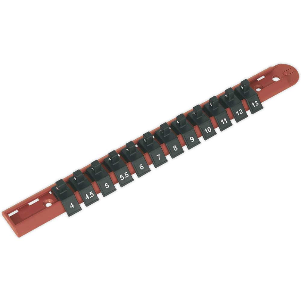 Sealey 1/4" Drive Socket Retaining Rail 12 Clips 1/4