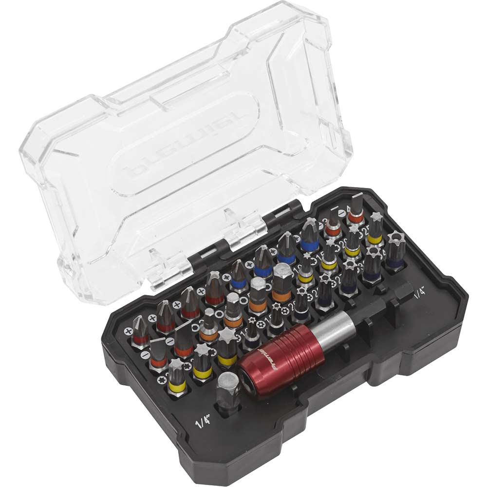 Click to view product details and reviews for Sealey 32 Piece Colour Coded Screwdriver Bit Set. Click to view product details and reviews for Sealey 32 Piece Colour Coded Screwdriver Bit Set.