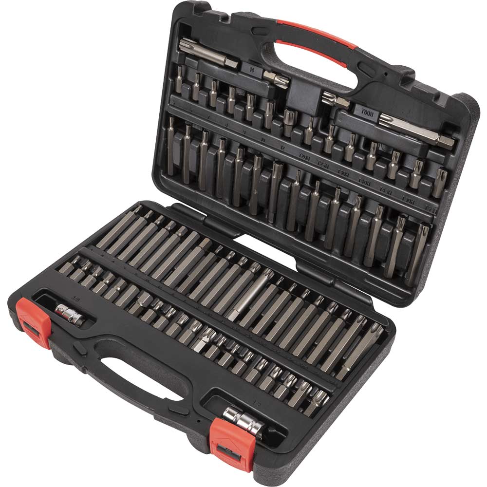 Sealey 74 Piece Security Torx, Hex, Ribe and Spline Socket Bit Set Combination