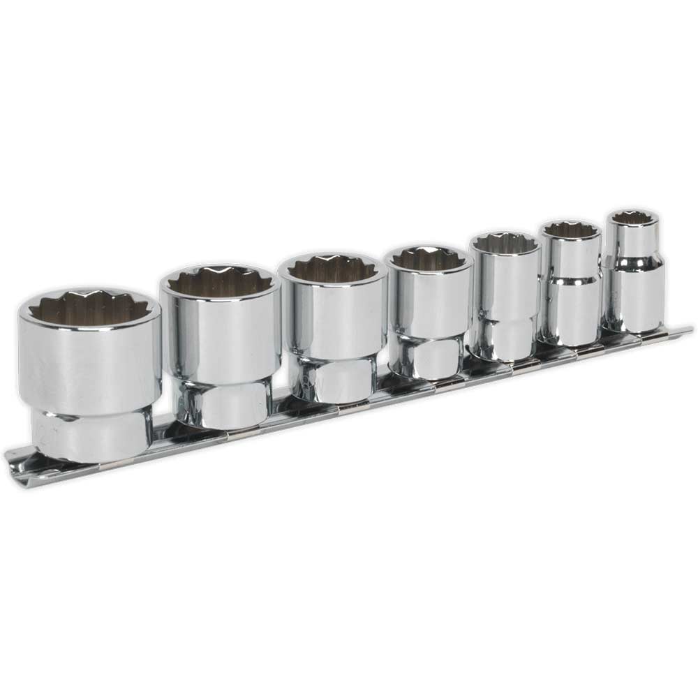 Sealey 7 Piece 3/8" Drive Bi Hexagon Socket Set Whitworth 3/8