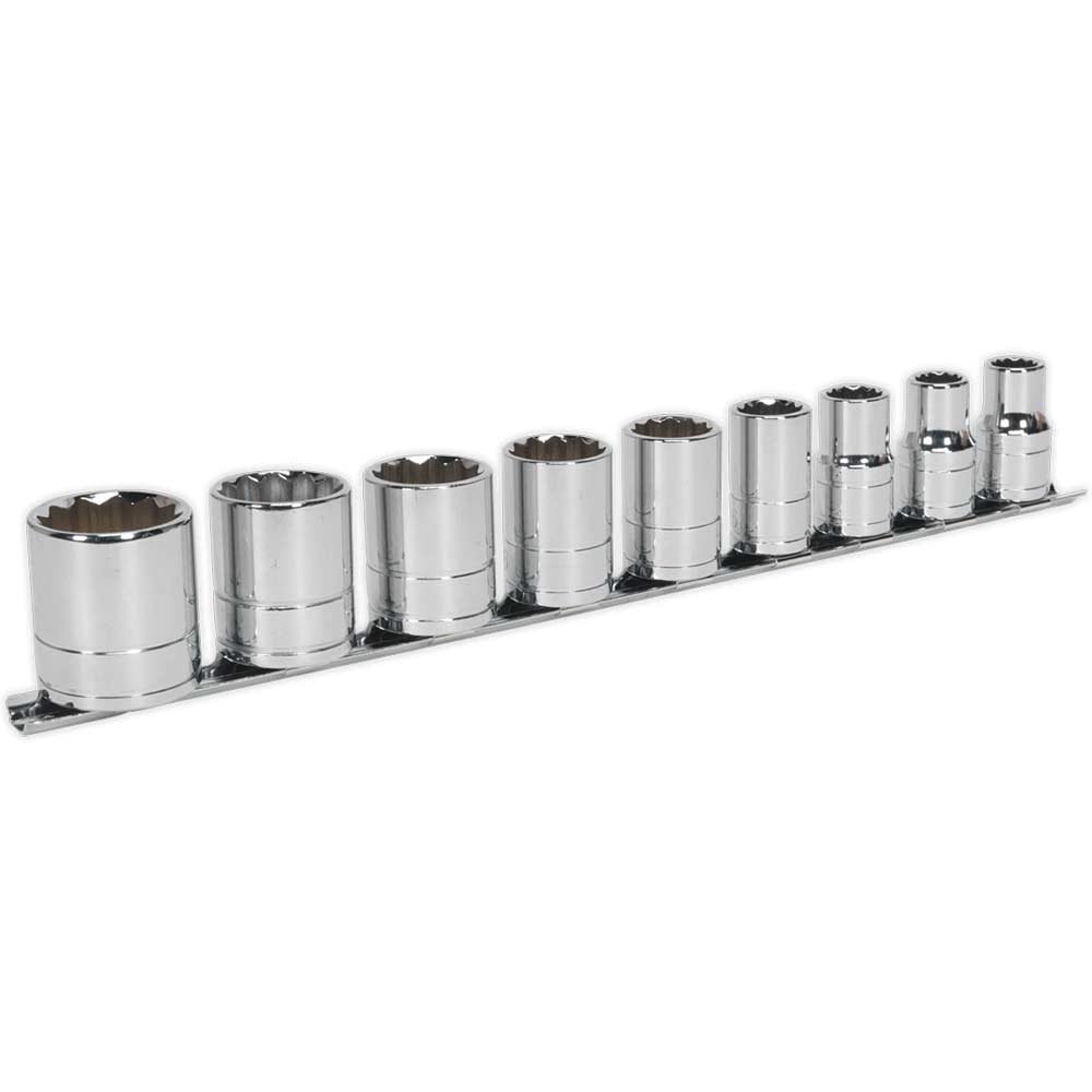 Sealey 9 Piece 1/2" Drive Bi Hexagon Socket Set Whitworth 1/2