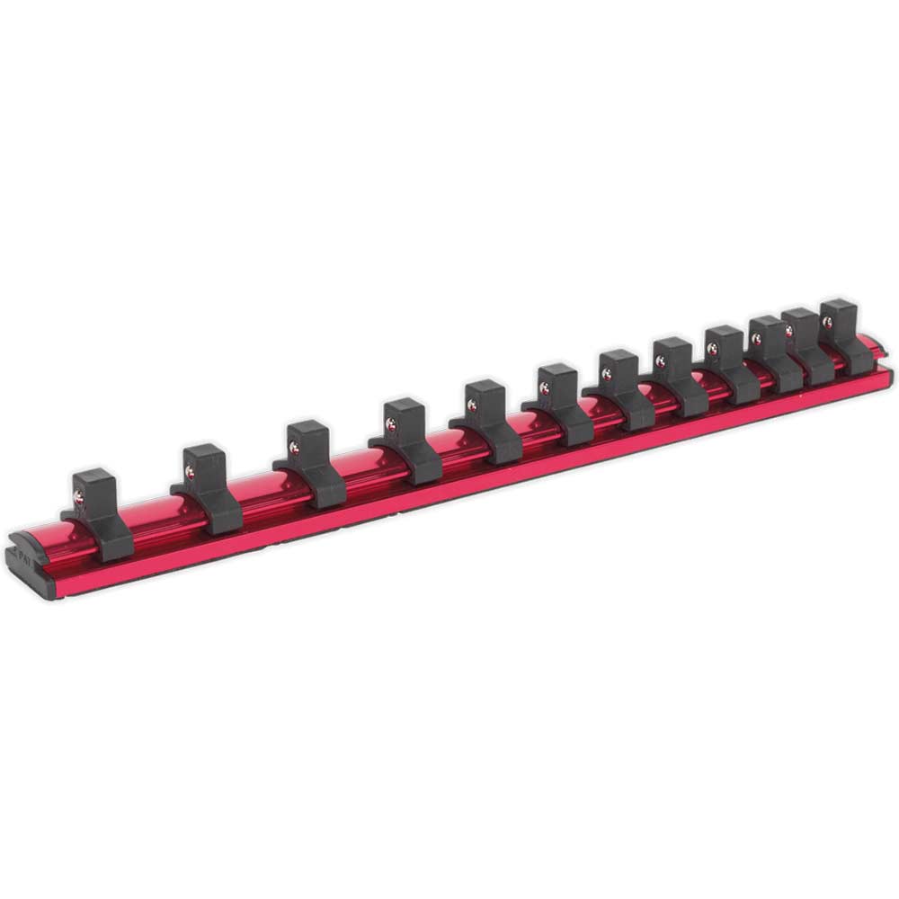 Sealey 3/8" Drive Magnetic Socket Retaining Rail 12 Clips 3/8