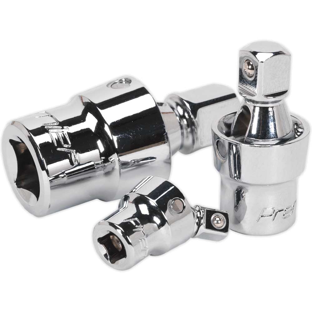 Sealey 3 Piece Universal Joint Set in UK Specification