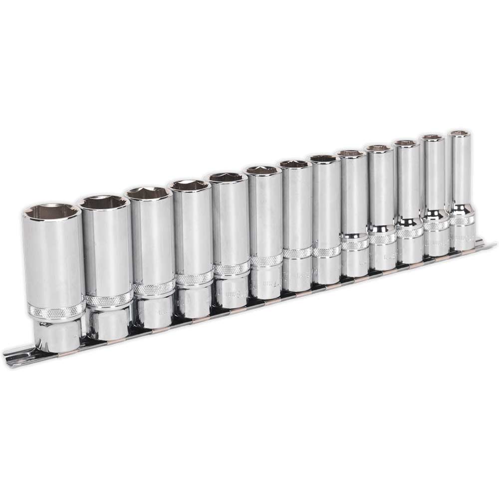 Sealey 13 Piece 1/2" Drive Deep Lock On Hexagon Socket Set 1/2
