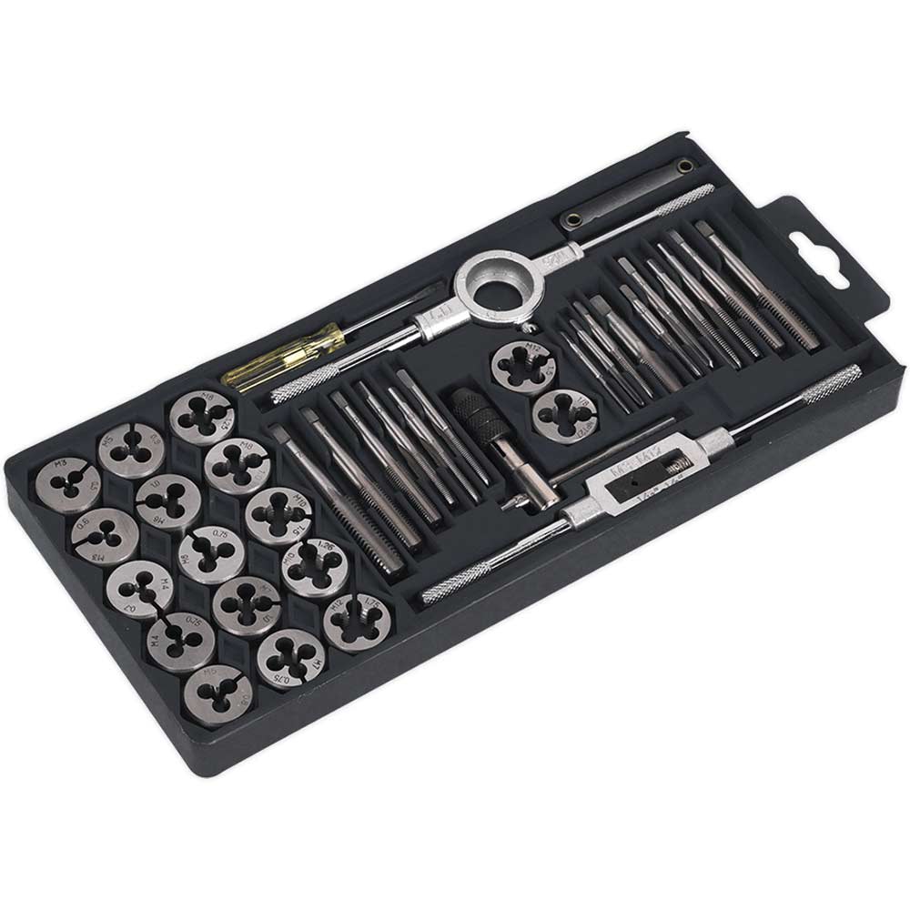 Image of Sealey AK301 40 Piece Carbon Steel Tap and Split Die Set Metric