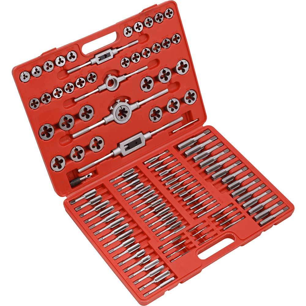 Image of Sealey AK30110 110 Piece Alloy Steel Tap and Split Die Set Metric
