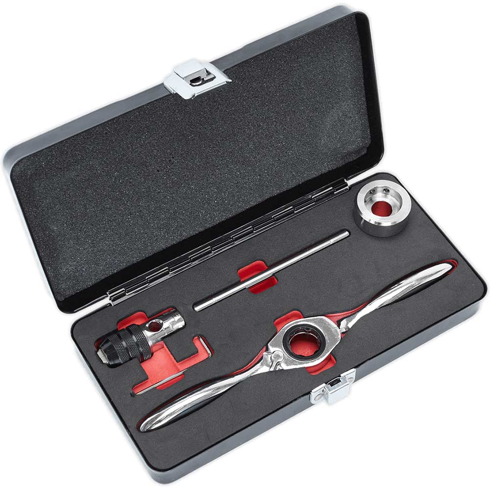 Image of Sealey 5 Piece Ratchet Tap Wrench and Die Holder Set