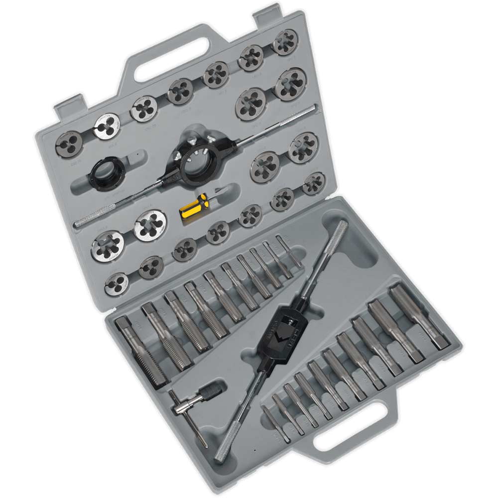 Image of Sealey AK303 45 Piece Tungsten Steel Tap and Split Die Set