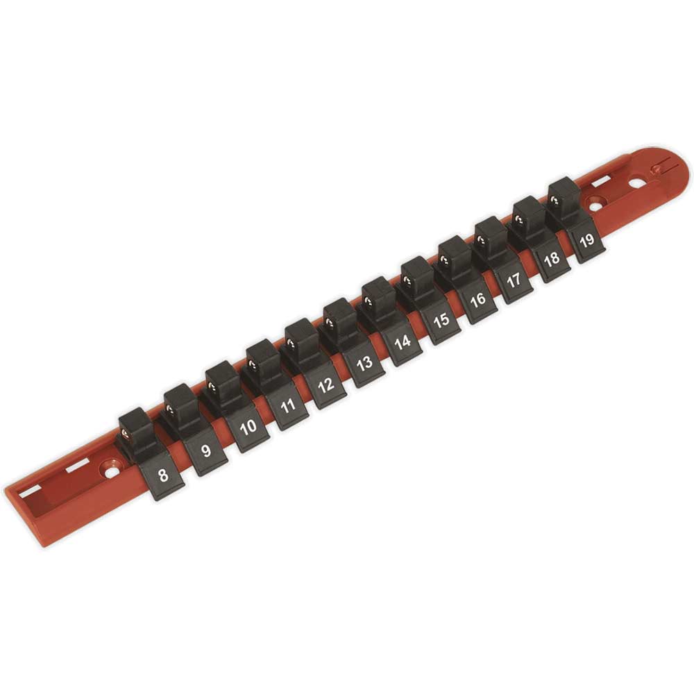 Sealey 3/8" Drive Socket Retaining Rail 12 Clips 3/8