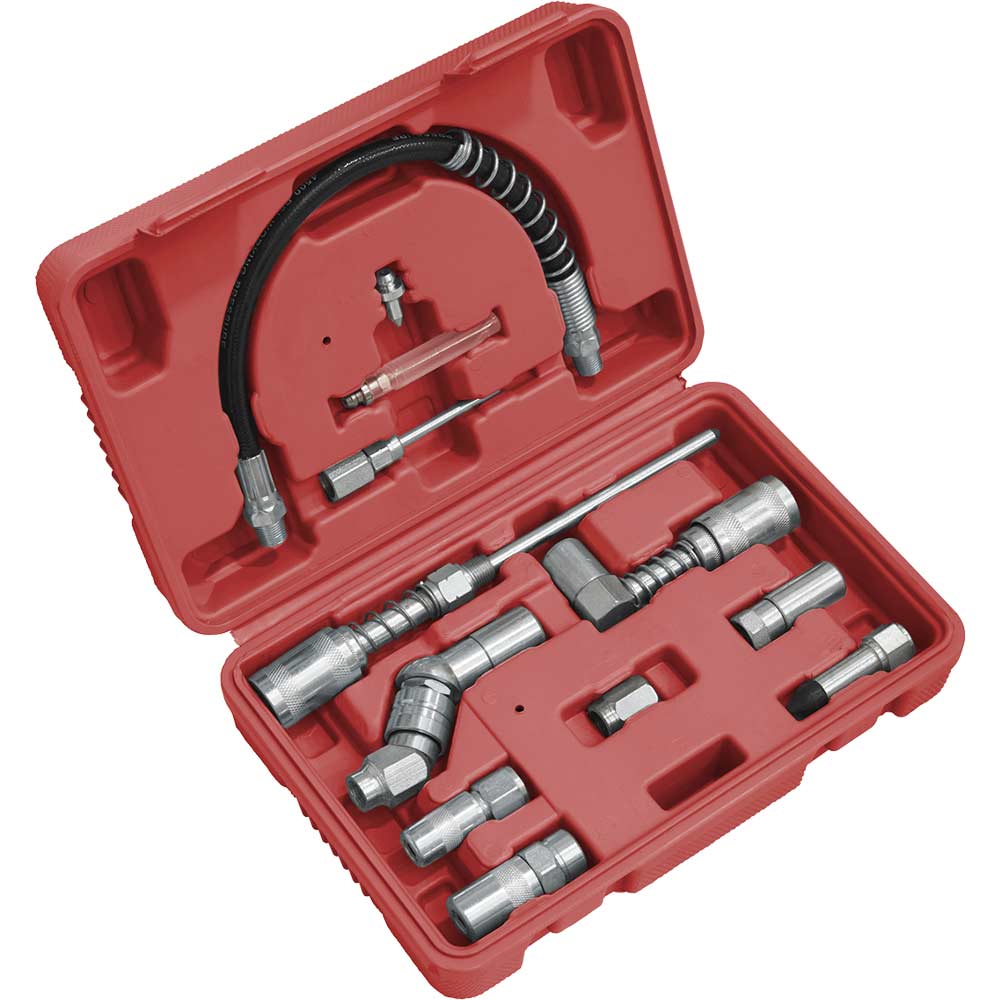 Sealey 12 Piece Grease Gun Adaptor Kit