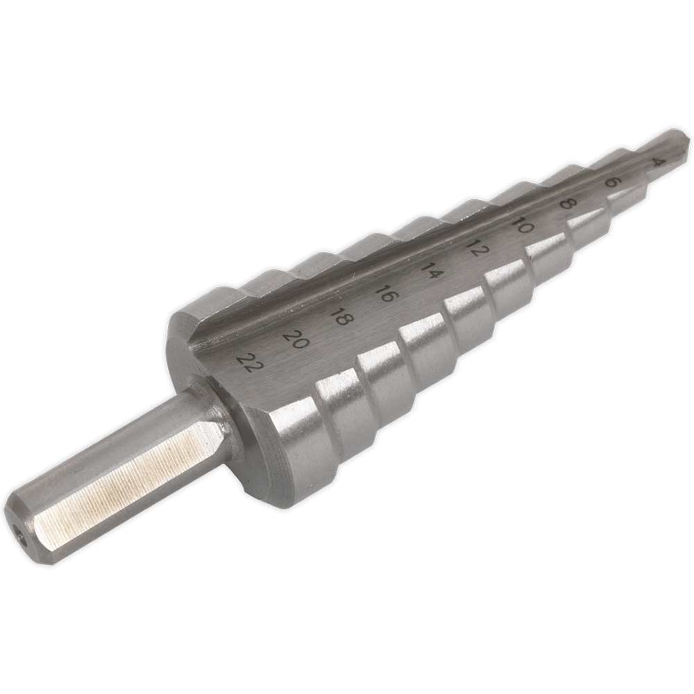 Image of Sealey Double Fluted HSS M2 Step Drill Bit