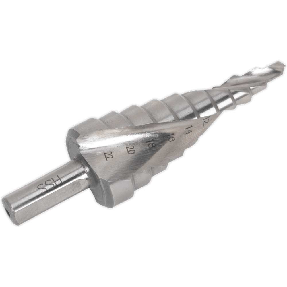 Image of Sealey Double Spiral Fluted HSS Step Drill Bit
