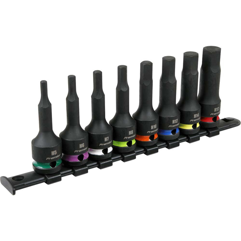 Sealey 1/2" Drive Impact Hexagon Socket Bit Set 1/2