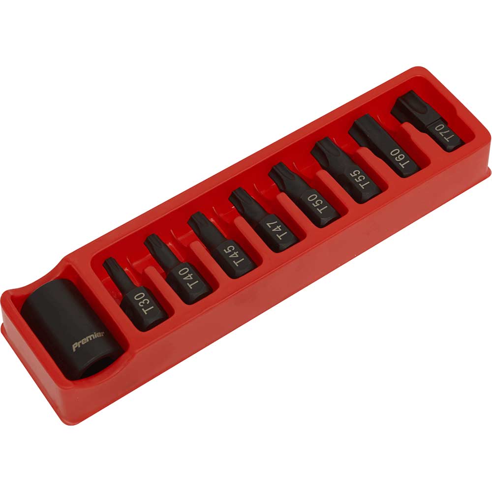 Sealey 8 Piece 1/2" Drive Impact Torx Socket Bit Set 1/2