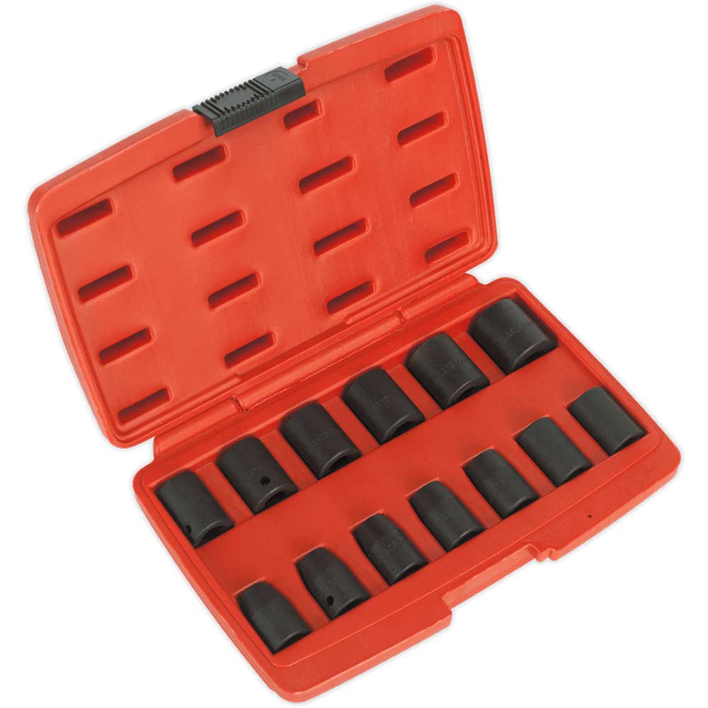 Sealey AK5613M 13 Piece 1/2" Drive Hexagon WallDrive Impact Socket Set Metric 1/2