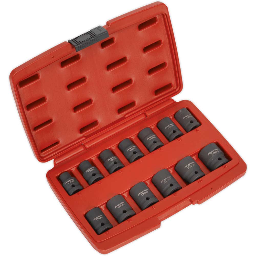 Sealey 13 Piece 1/2" Drive Total Drive Impact Socket Set 1/2