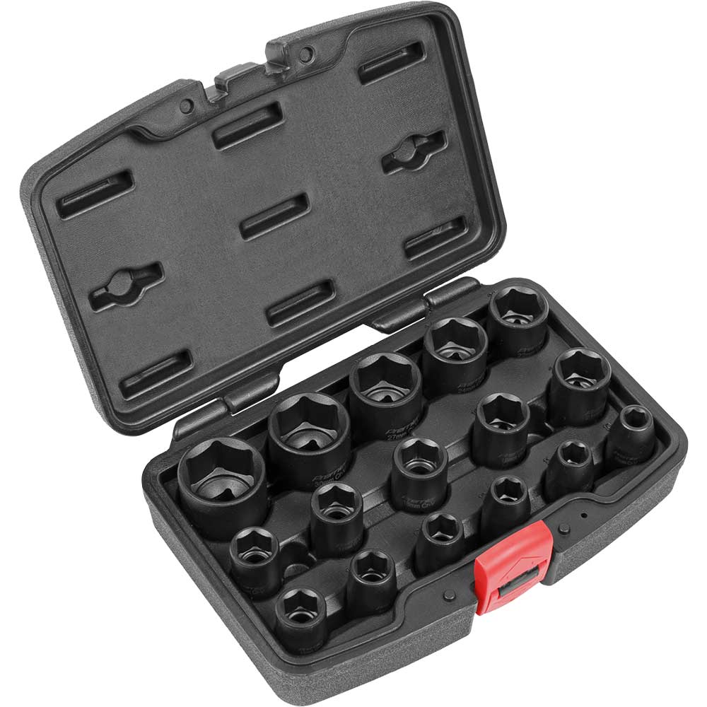 Sealey 16 Piece 1/2" Drive Hexagon Impact Socket Set 1/2