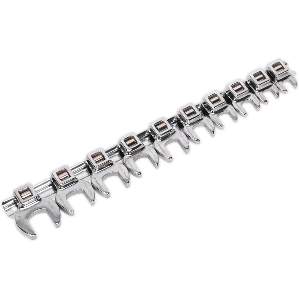 Sealey 10 Piece 3/8" Drive Crow Foot Spanner Set Metric 3/8