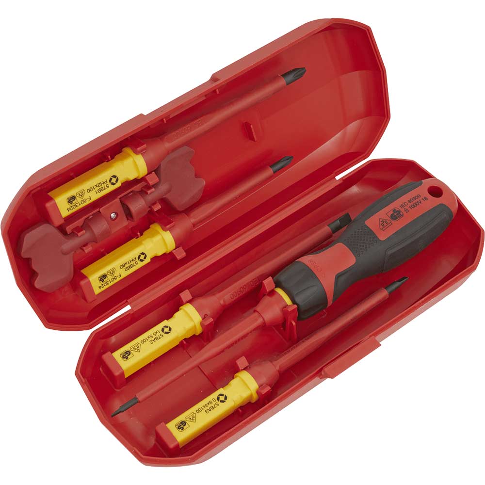 Sealey 8 Piece VDE Insulated Interchangeable Screwdriver and Key Set