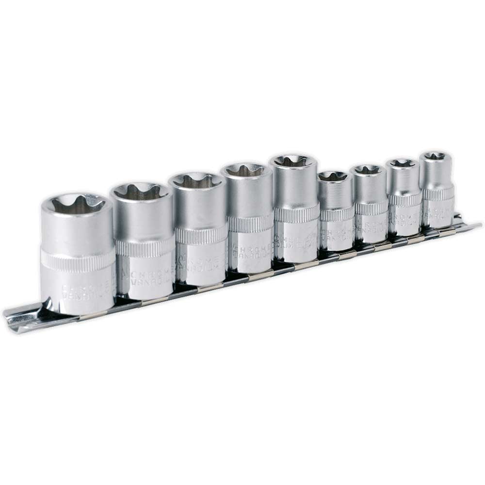Sealey 9 Piece Combination Drive Torx Socket Set Combination