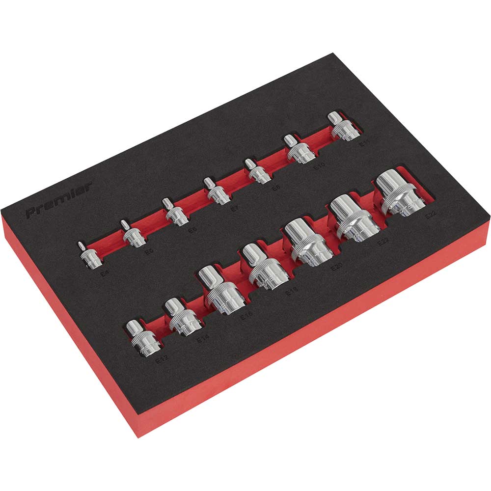 Sealey 14 Piece Combination Drive Torx Socket Set Combination