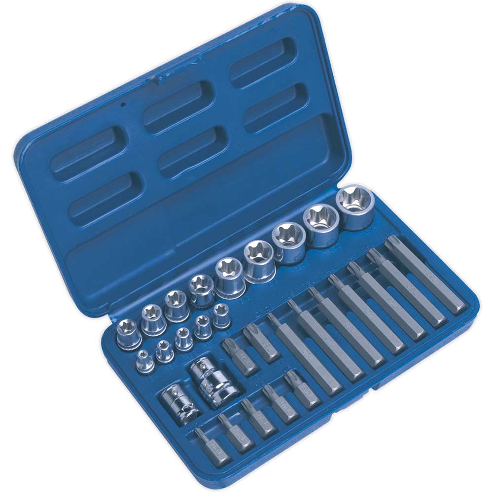 Sealey 30 Piece Combination Drive Torx Socket and Bit Set Combination