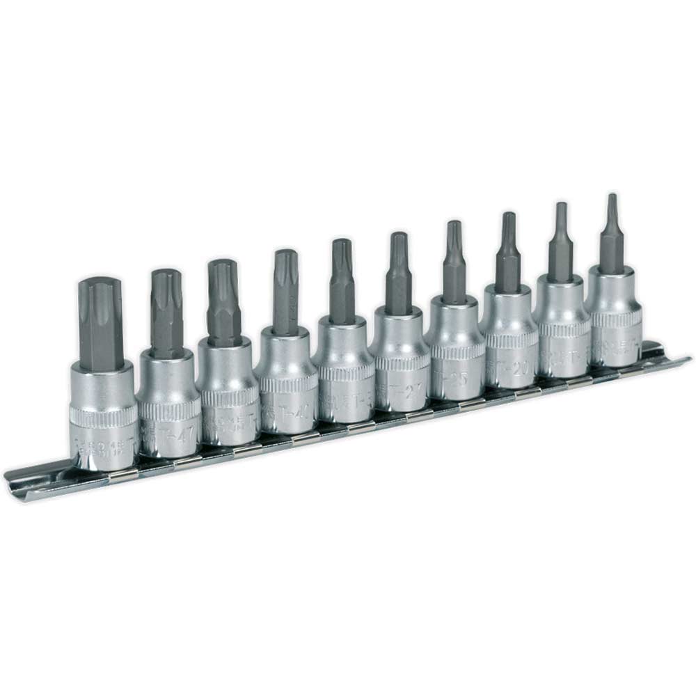 Sealey 10 Piece 3/8" Drive Torx Socket Bit Set 3/8
