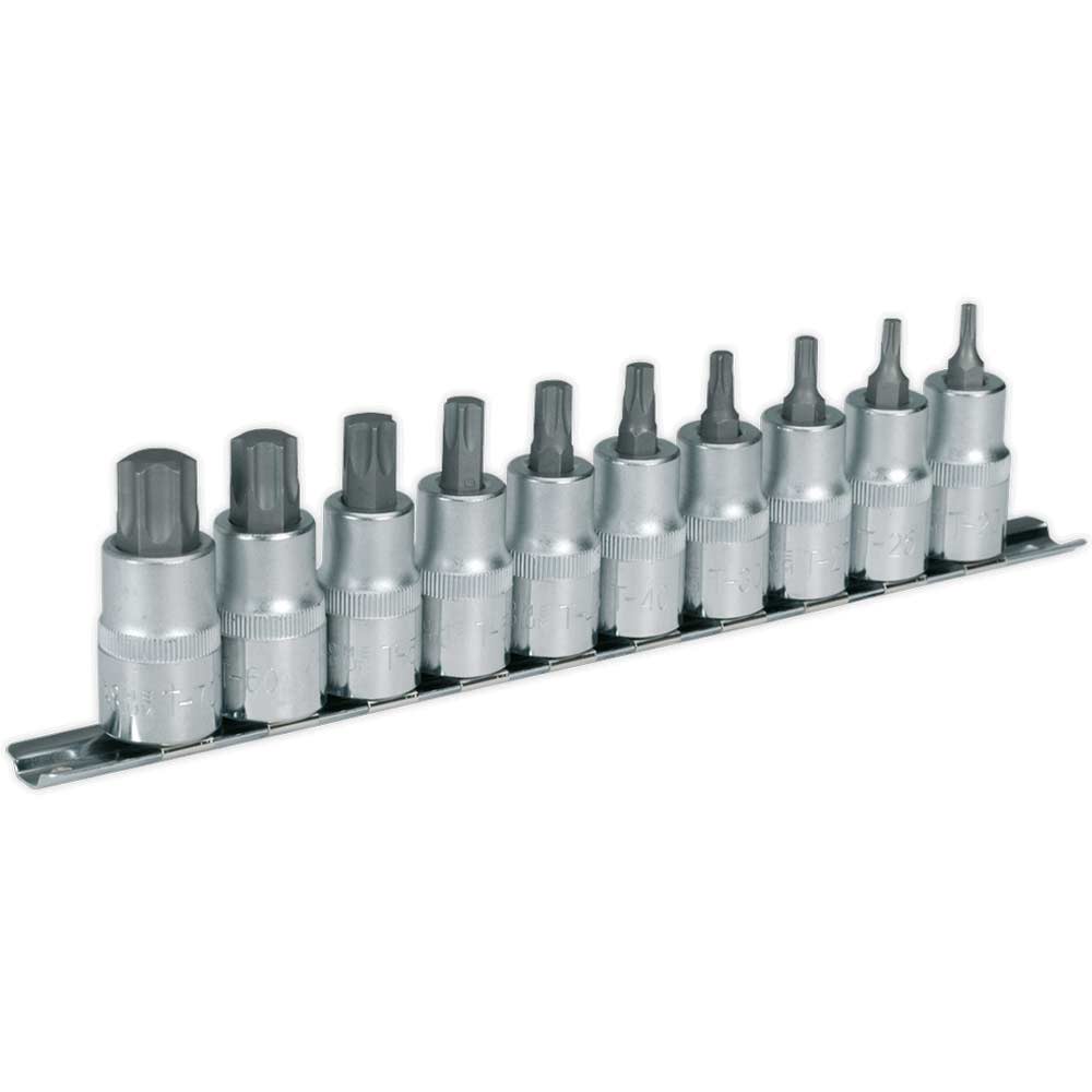 Sealey 10 Piece 1/2" Drive Torx Socket Bit Set 1/2