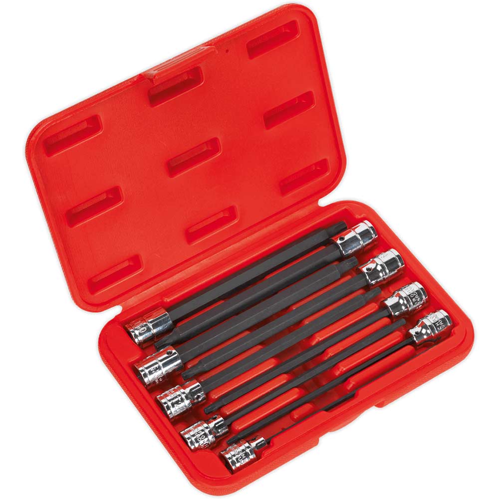 Sealey 9 Piece 3/8" Drive Long Reach Torx Socket Bit Set 3/8