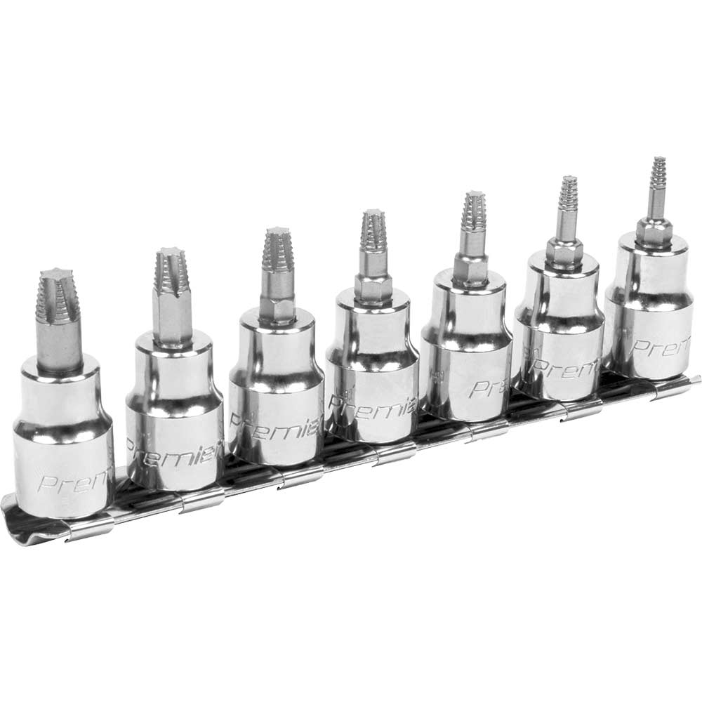 Sealey 7 Piece 3/8" Drive Lock On Torx Socket Bit Set 3/8