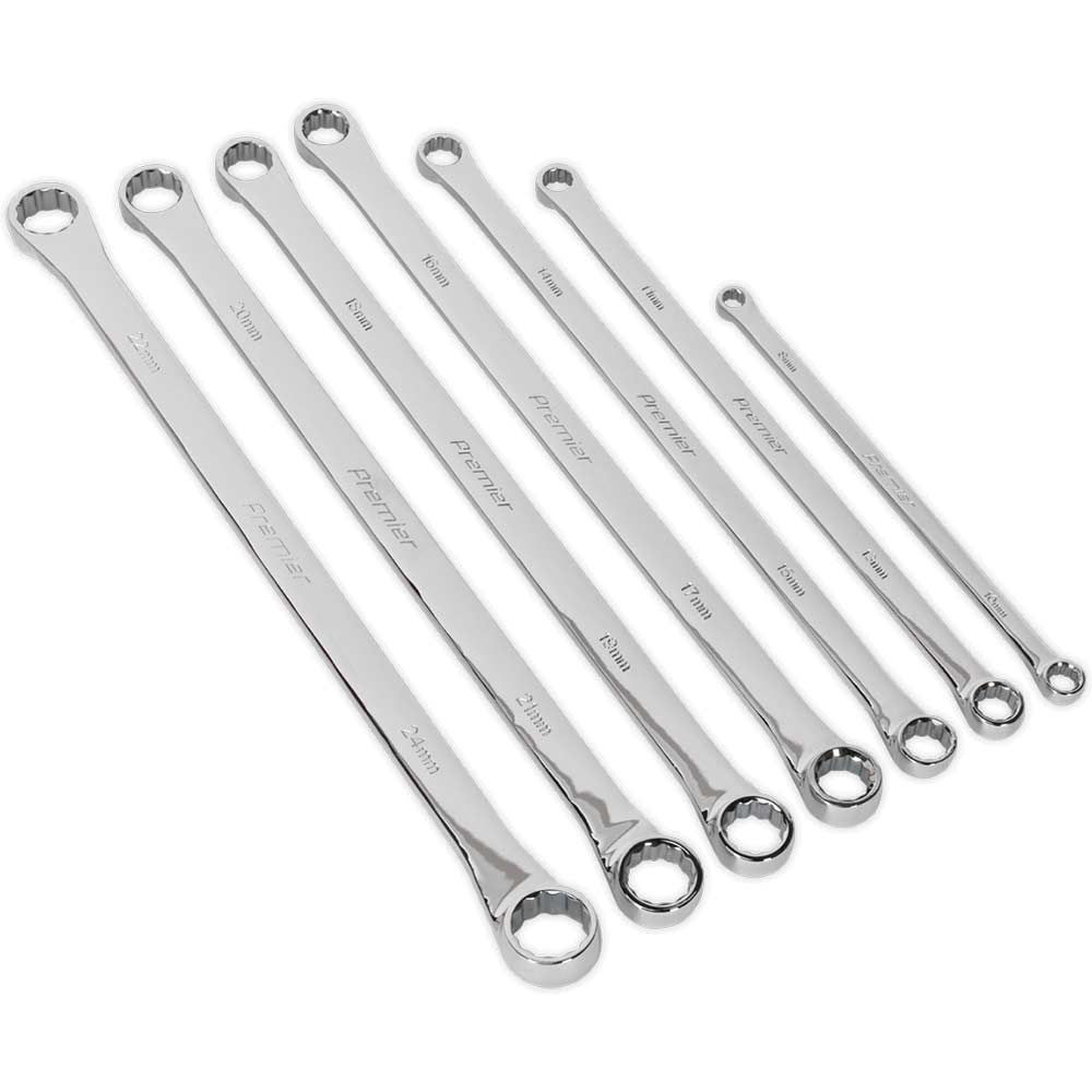Sealey AK6311 6 Piece Extra Long Deluxe Ring Spanner Set Metric