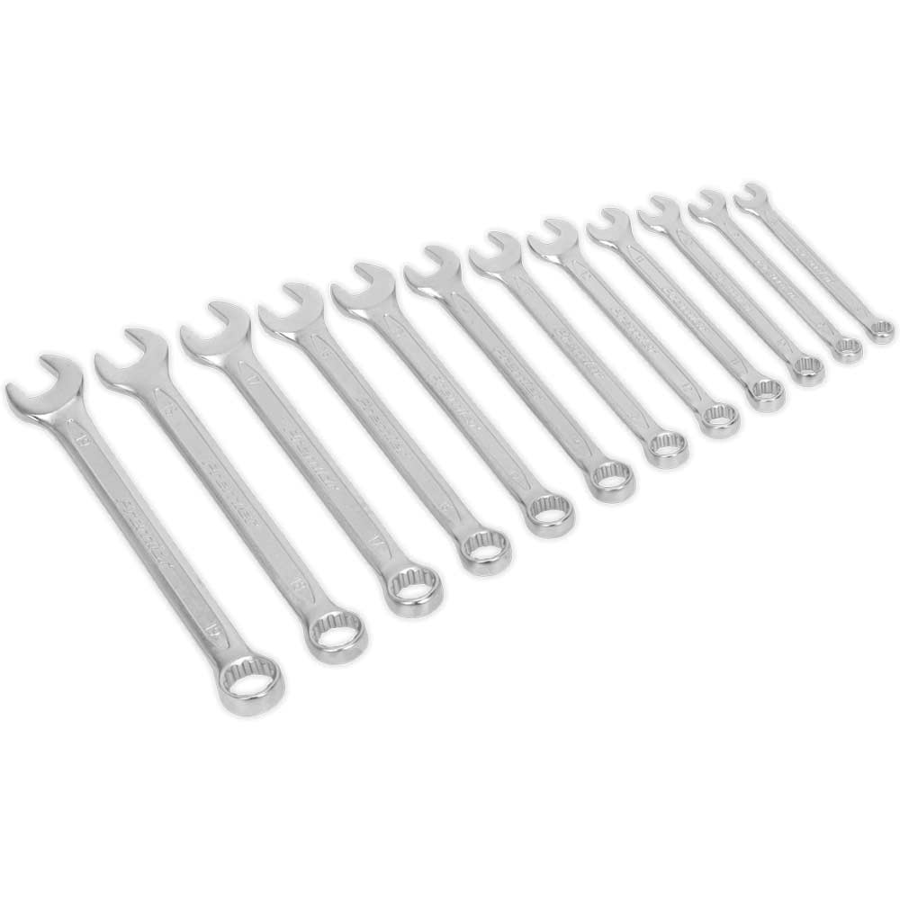 Sealey 12 Piece Cold Forged Combination Spanner Set Metric