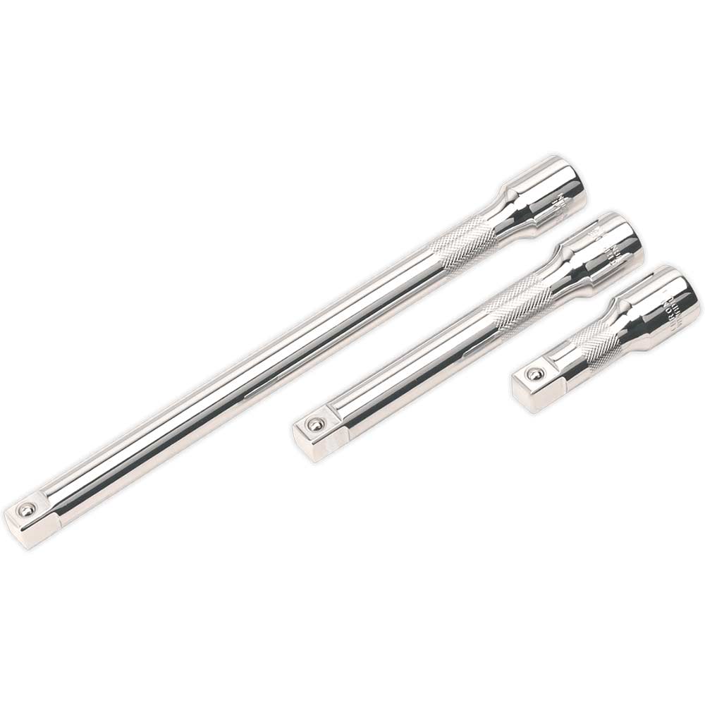 Sealey 3 Piece 1/2" Drive Socket Extension Bar Set 1/2