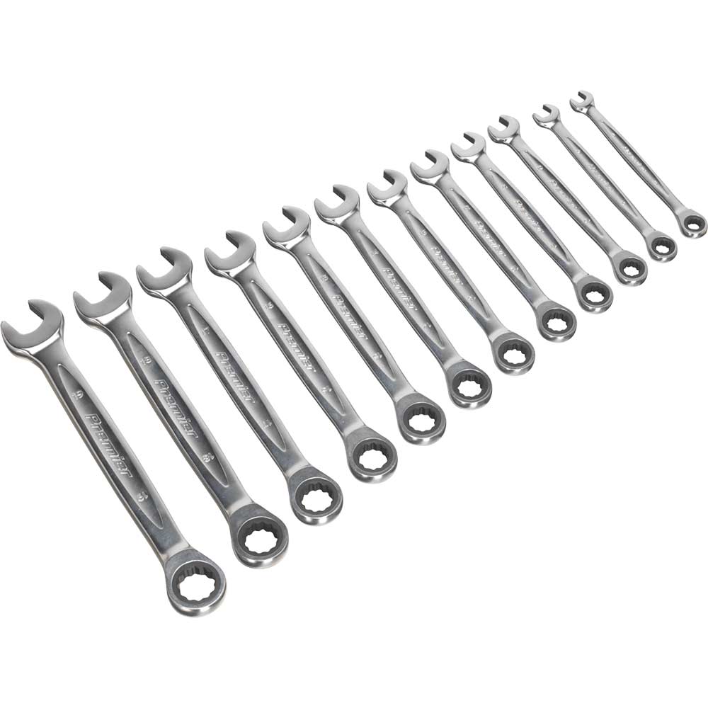 Sealey AK63922 12 Piece Ratchet Combination Spanner Set in UK Specification