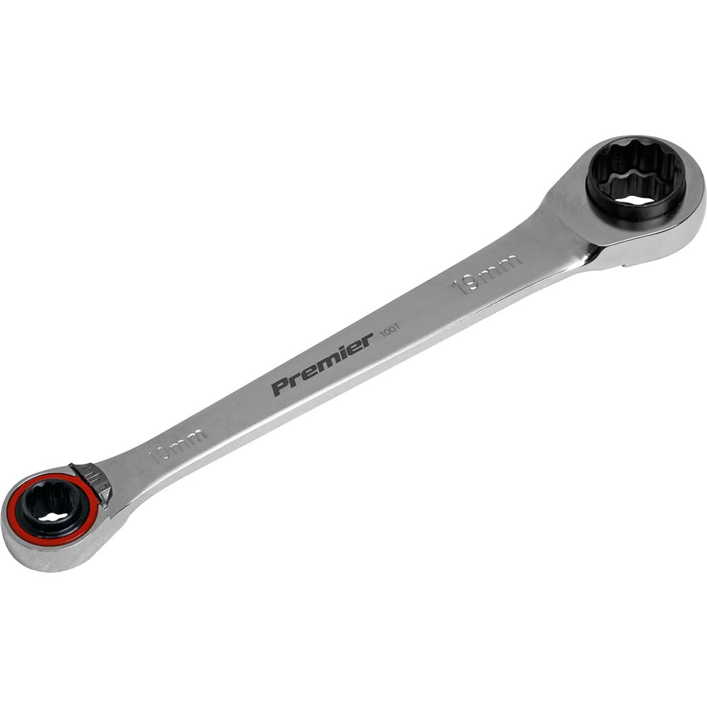 Image of Sealey 4 in 1 Reversible Ratchet Ring Spanner