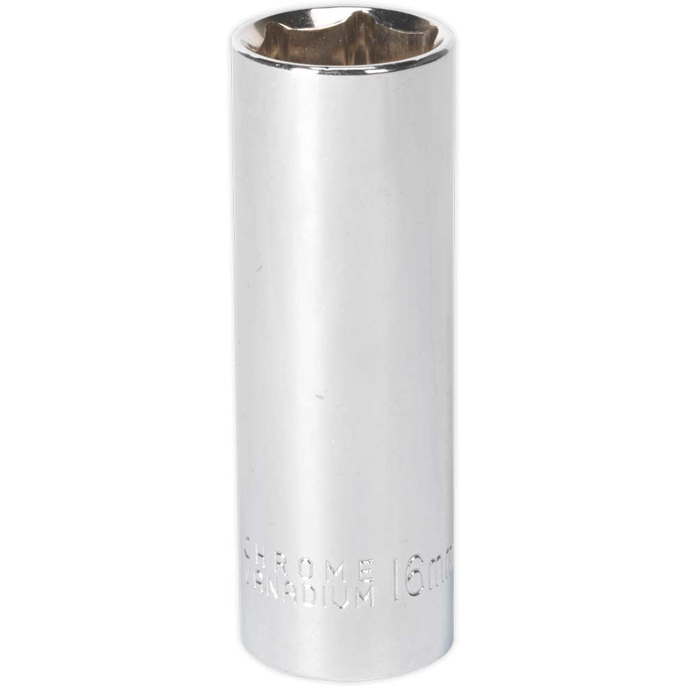 Image of Sealey 1/2" Drive Magnetic Hexagon Spark Plug Socket 1/2" 16mm