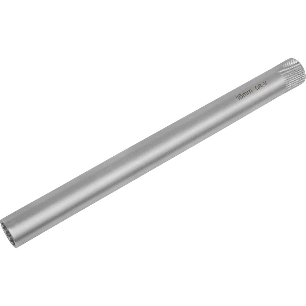 Image of Sealey 3/8" Drive 12 Point Long Magnetic Spark Plug Socket 3/8" 16mm