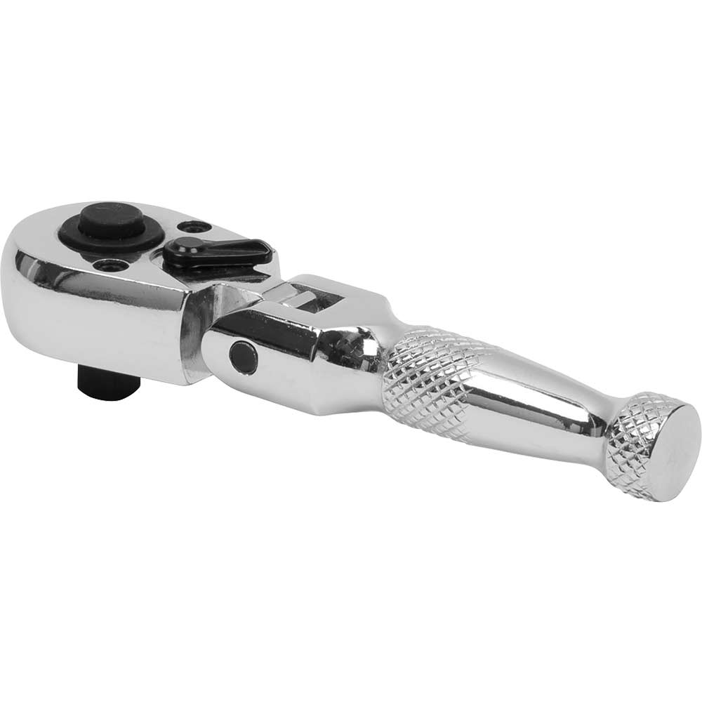 Sealey 1/4" Drive Flexible Head Stubby Ratchet 1/4
