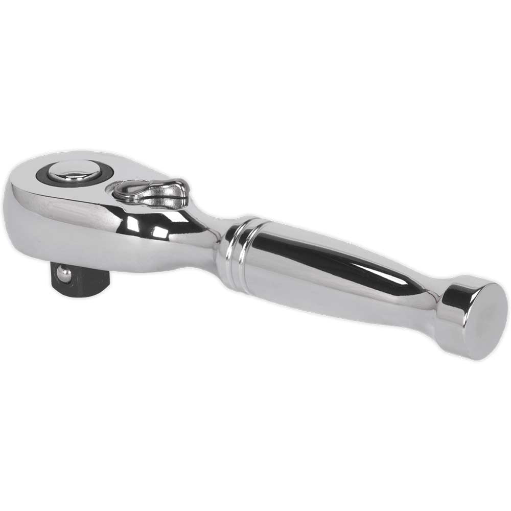 Image of Sealey 3/8" Drive Pear Head Stubby Ratchet