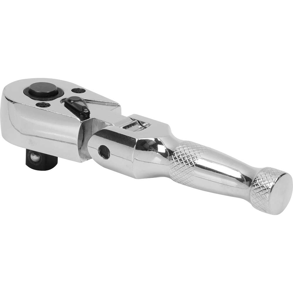 Image of Sealey 3/8" Drive Flexible Head Stubby Ratchet