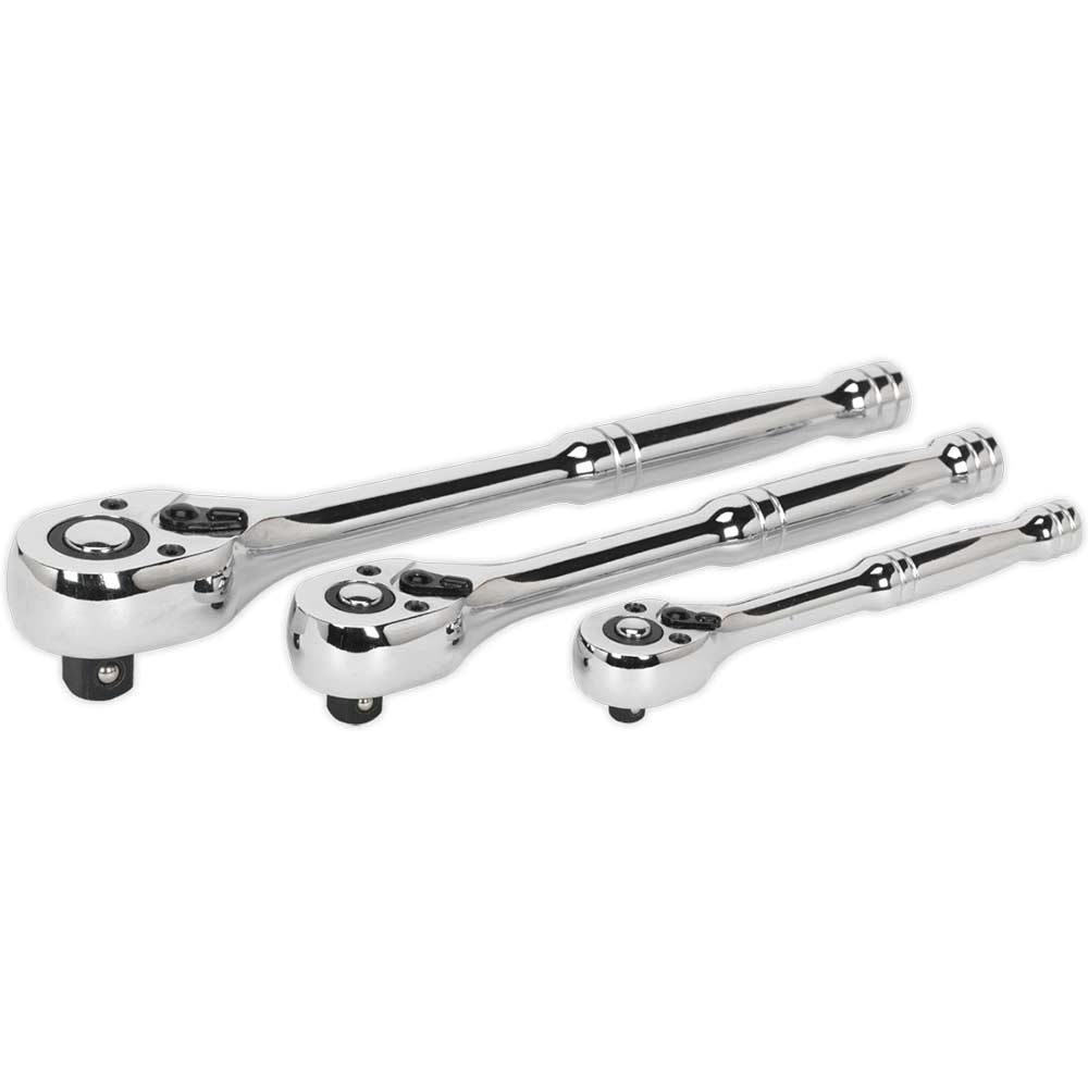 Image of Sealey AK6672 3 Piece Ratchet Wrench Set