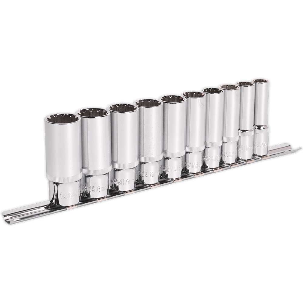 Sealey 10 Piece 3/8" Drive Deep Total Drive Spline Torx Socket Set 3/8