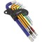 Sealey AK7190 9 Piece Colour Long Ball End Hexagon Key Set Metric 