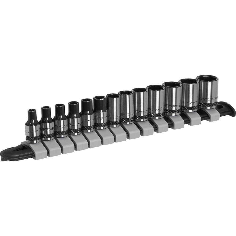 Sealey Black Series 13 Piece 1/4" Drive Hexagon Socket Set 1/4
